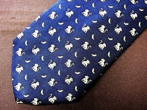 ♪24160C♪良品【サル 動物 バナナ 柄】タイラック【TIE RACK】ネクタイ