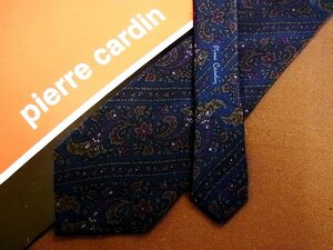 ♪23728C♪良品【ペイズリー 花 柄】ピエールカルダン【pierre cardin】ネクタイ