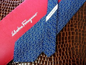 ♪今週の特売980円～♪0298♪状態並品【Ferragamo】フェラガモ【リング 柄】ネクタイ♪