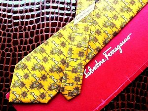 ♪今週の特売980円～♪0718♪良品【Ferragamo】フェラガモ【豹 チーター デザイン 柄】ネクタイ♪