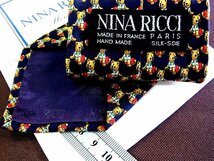 ♪6899C♪良品【くま クマ 熊 柄】ニナリッチ【NINA RICCI】 ネクタイ_画像3