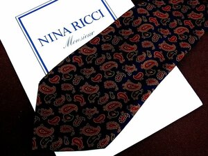 ♪7820C♪良品【ペイズリー 柄】ニナリッチ【 NINA RICCI】ネクタイ