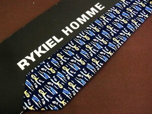 ♪7804C♪良品【魚 熱帯魚 柄】ソニア リキエル【RYKIEL】ネクタイ