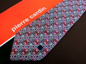 ♪7931C♪良品【花 スクエア 柄】ピエールカルダン【pierre cardin】ネクタイ