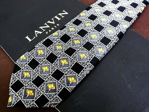 ♪8192D♪状態並品【花 植物 額 装飾 柄】ランバン【LANVIN】ネクタイ