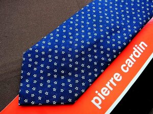 ♪21313C♪良品【刺繍 花 小花 ドット 柄】ピエール カルダン【pierre cardin】ネクタイ