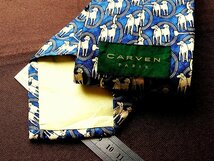 ♪21825D♪状態並品【犬 いぬ 動物 ビット 柄】カルヴェン【CARVEN】ネクタイ_画像2