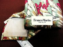 ♪4472D♪状態並品【花 葉っぱ 植物 柄】フランコマリア【Franco Maria】ネクタイ_画像2
