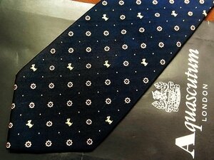 !4324D! condition staple product [ dog .. small floral print ] Aquascutum [Aquascutum] necktie 