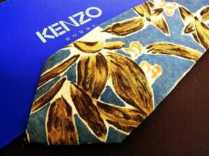 ♪3452D♪状態並品【花 植物 柄】ケンゾー【KENZO】ネクタイ