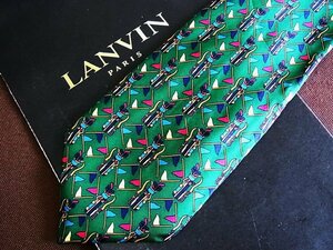 ♪8952C♪良品【ゴルフ クラブ ピン 旗 柄】ランバン 【LANVIN】ネクタイ