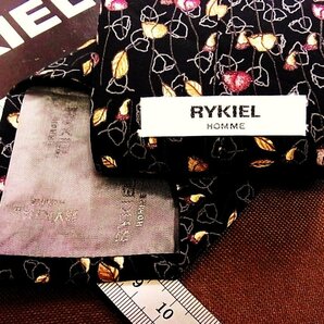 ♪23166C♪良品【花 植物 落ち葉 葉っぱ 柄】ソニア リキエル【RYKIEL】ネクタイの画像2