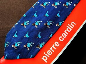 ♪22403D♪状態並品【鳥 アヒル 三輪車 柄】ピエール カルダン【pierre cardin】ネクタイ