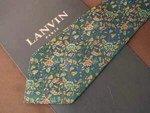 ♪5311D♪状態並品【刺繍 花 植物 柄】ランバン【LANVIN】ネクタイ