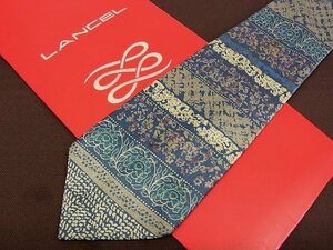 ♪5365D♪状態並品【花 植物 小花 葉っぱ 柄】ランセル【LANCEL】ネクタイ