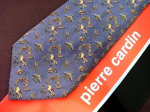 ♪20025C♪良品【馬 馬具 蹄鉄 柄】ピエールカルダン【pierre cardin】ネクタイ