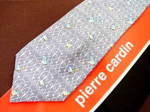 ♪20017C♪良品【鳥 とり 装飾 柄】ピエールカルダン【pierre cardin】ネクタイ