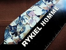 ♪22302D♪状態並品【植物 花 柄】ソニアリキエル【RYKIEL HOMME】ネクタイ_画像1