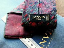 ♪22300D♪状態並品【ペイズリー 植物 柄】ランバン【LANVIN】ネクタイ_画像2