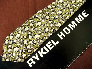 ♪23315C♪良品【林檎 りんご 果物 柄】ソニア リキエル【RYKIEL】ネクタイ