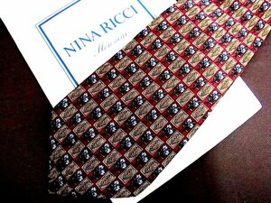 !9682D! condition staple product [ flower small flower square pattern ] Nina Ricci [NINA RICCI] necktie 