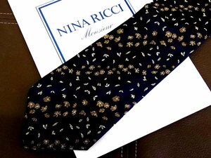 ♪9172D♪状態並品【花 植物 木の実 柄】 ニナリッチ【NINA RICCI】ネクタイ