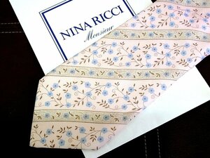 ♪9174D♪状態並品【花 小花 植物 柄】 ニナリッチ【NINA RICCI】ネクタイ