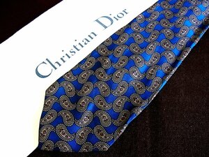 ♪9028C♪良品【ペイズリー 柄】ディオール【Christian Dior】ネクタイ