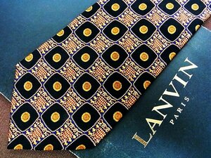 ♪4478D♪状態並品【花 装飾 柄】ランバン【LANVIN】ネクタイ