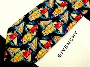 ♪4817D♪状態並品【船 帆船 柄】ジバンシー【GIVENCHY】ネクタイ