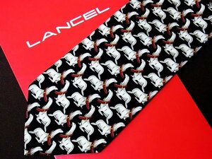 ♪8358C♪良品【オットセイ ベルト 首輪 柄】ランセル【LANCEL】ネクタイ