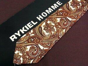 ♪7796C♪良品【ペイズリー 柄】ソニア リキエル【RYKIEL】ネクタイ