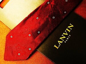 ♪4779D♪状態並品【スクエア 点画 柄】ランバン【LANVIN】ネクタイ