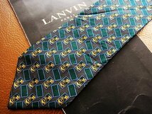 ♪今週の特売980円～♪0811♪状態並品【LANVIN】ランバン 【花 カード 柄】ネクタイ♪_画像1