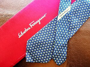 ♪今週の特売980円～♪0907♪状態並品【Ferragamo】フェラガモ 【魚 柄】ネクタイ♪