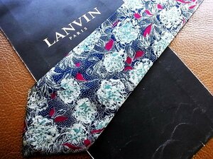 ♪今週の特売980円～♪0792♪状態並品【LANVIN】ランバン 【花 柄】ネクタイ♪