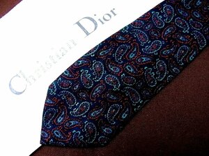 ♪23495C♪良品【ペイズリー 花 柄】ディオール【Dior】ネクタイ