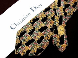 ♪24788D♪状態並品【草版 兜 装飾 柄】ディオール【Christian Dior】ネクタイ