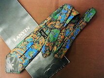 ♪25071D♪状態並品【花 ペイズリー 柄】ランバン【LANVIN】ネクタイ_画像2