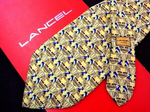 ♪25082D♪状態並品【人 杯 柄】ランセル【LANCEL】ネクタイ