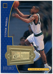 TIMBERWOLVES△ステフォン・マーブリーSTEPHON MARBURY/1998-99 SPX FINITE SPX 2000シリアル#2025 RADIANCE版!