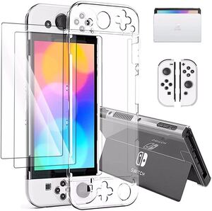 Switch有機Elモデル 保護ケース +フィルム クリア カバー TPUカバー