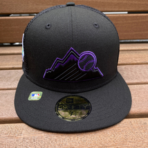 USA正規品 【7.1/4】 限定 NEWERA ニューエラ 59FIFTY スプリングトレーニング メッシュキャップ SPRING TRAINING ロッキーズ Rockies 黒_画像2