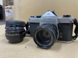 ② ボディ ASAHI PENTAX ペンタックス SPOTMATIC SP レンズ TAKUMAR 1:1.8 / 55 カメラ 一眼レフカメラ フィルムカメラ TELEPLUS MC4付き