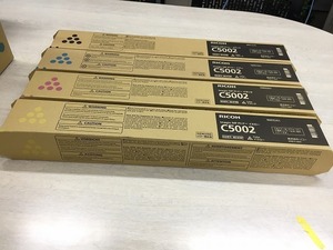 * free shipping! unused goods RICOH Ricoh C5002 toner cartridge MP P toner black / Cyan / magenta / yellow 4 color set [B0302W5]