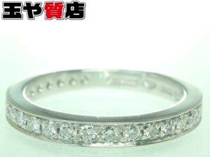  BVLGARY beautiful goods full diamond Eternity ring pin key ring platinum pt950 6 number 