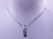 ダイヤ0.25ct 弓 ペンダント ベネチアン プラチナ ネックレス_画像3