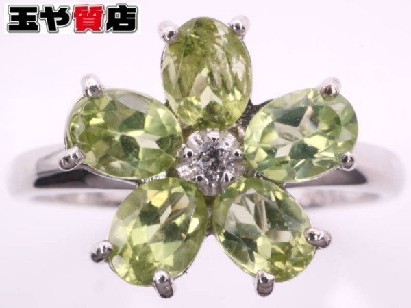 ダイヤモンド アニマルモチーフ ワニ 鰐 リング K18WG 0.04ct 12.0g