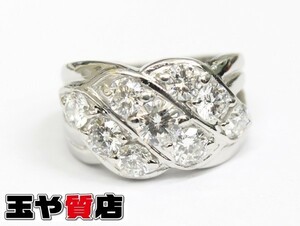 リング ダイヤ2.0ct ファッション pt900 プラチナ 指輪 11号 新品同様