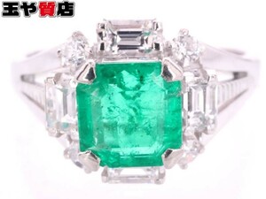  emerald 0.67ct diamond 0.41ctte The Yinling g13 number pt900 platinum 